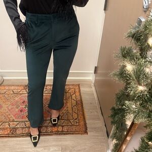 Cinq à Sept Dark Green Pants velvet